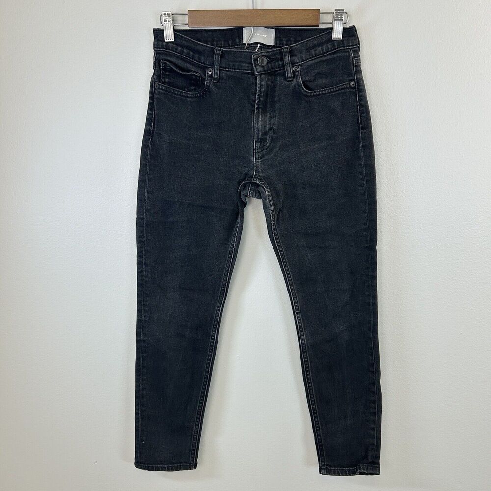 Everlane Jeans Womens 28 Ankle‎ Black Faded Denim Skinny Classic Minimalist